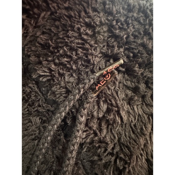 American Eagle Black Fleece Hooded Zip Jacket Gorpcore - Size S SMALL - GUC - Picture 4 of 5
